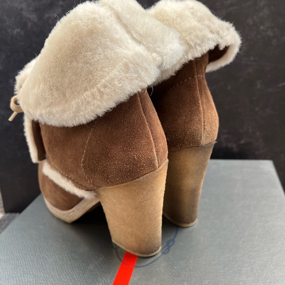 Prada Booties Shearling Booties Size 38 Calzature Donna - Picture 5 of 16